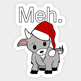 Meh. Christmas goat Sticker